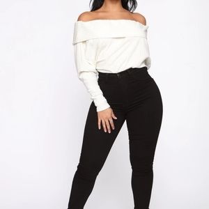 Ivory cozy bodysuit